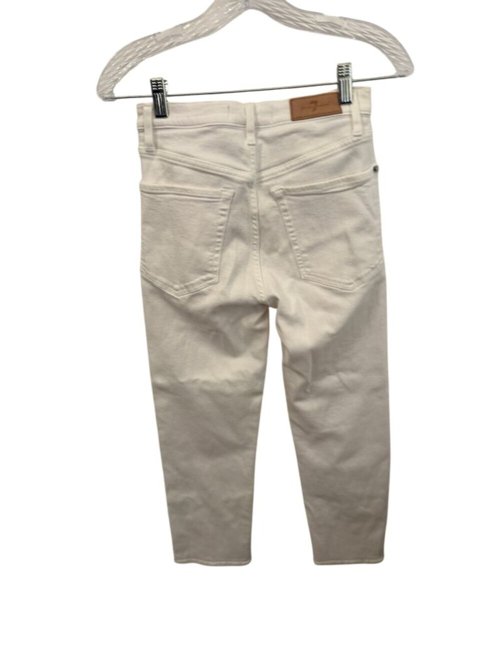 7 for all mankind white women's jeans size 24 with stretch - Picture 3 of 6